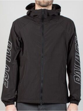 Palace Sleeve Logo Lightweight Hooded Windbreaker Jacket Black Large